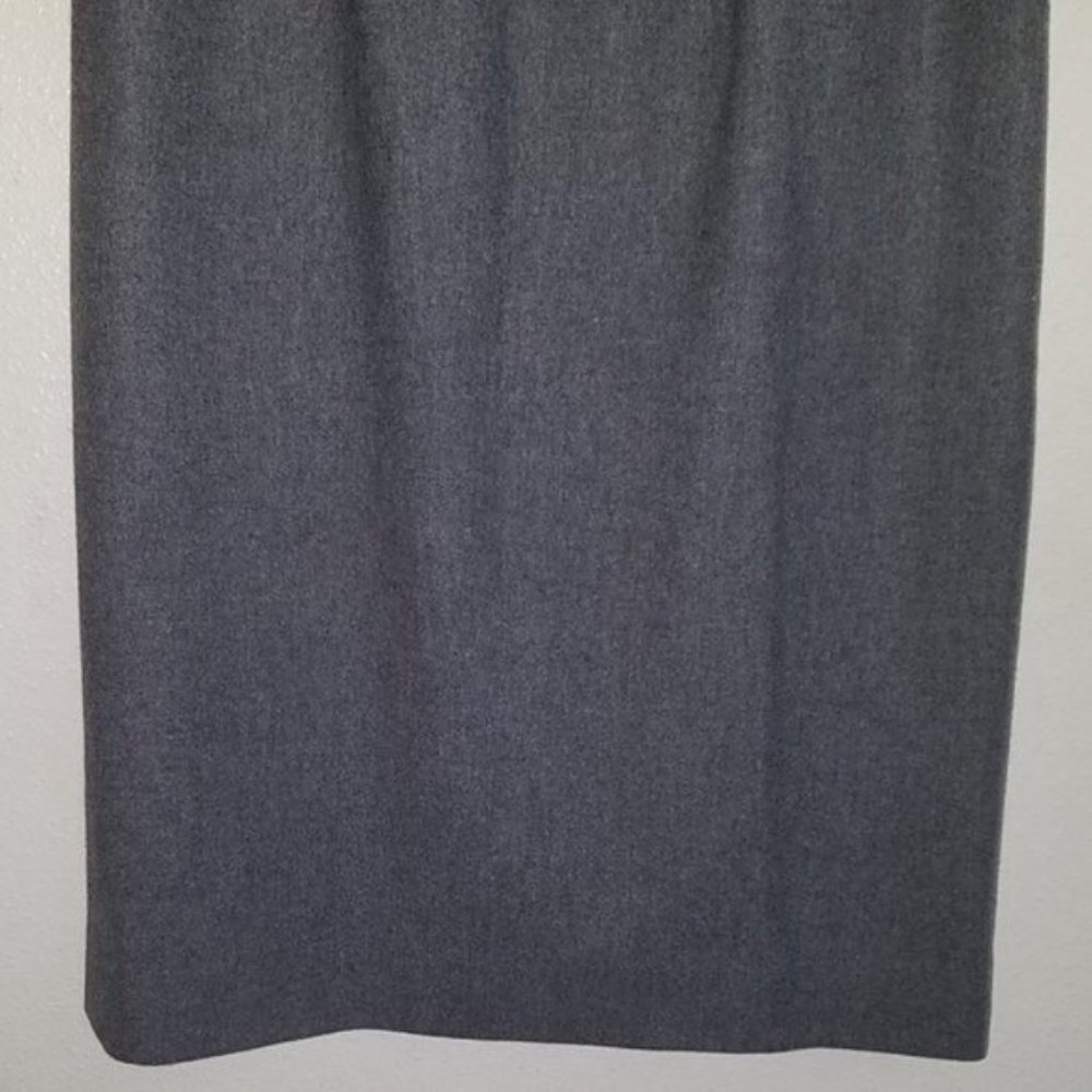 Pendleton Solid Gray Skirt 100% Virgin Wool Midi … - image 3